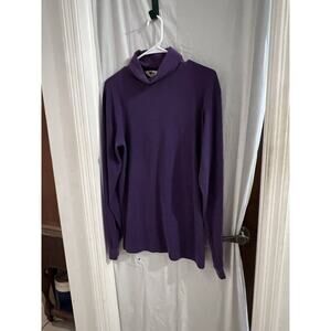 REI Purple Turtle Neck Long Sleeve Tee Sz L